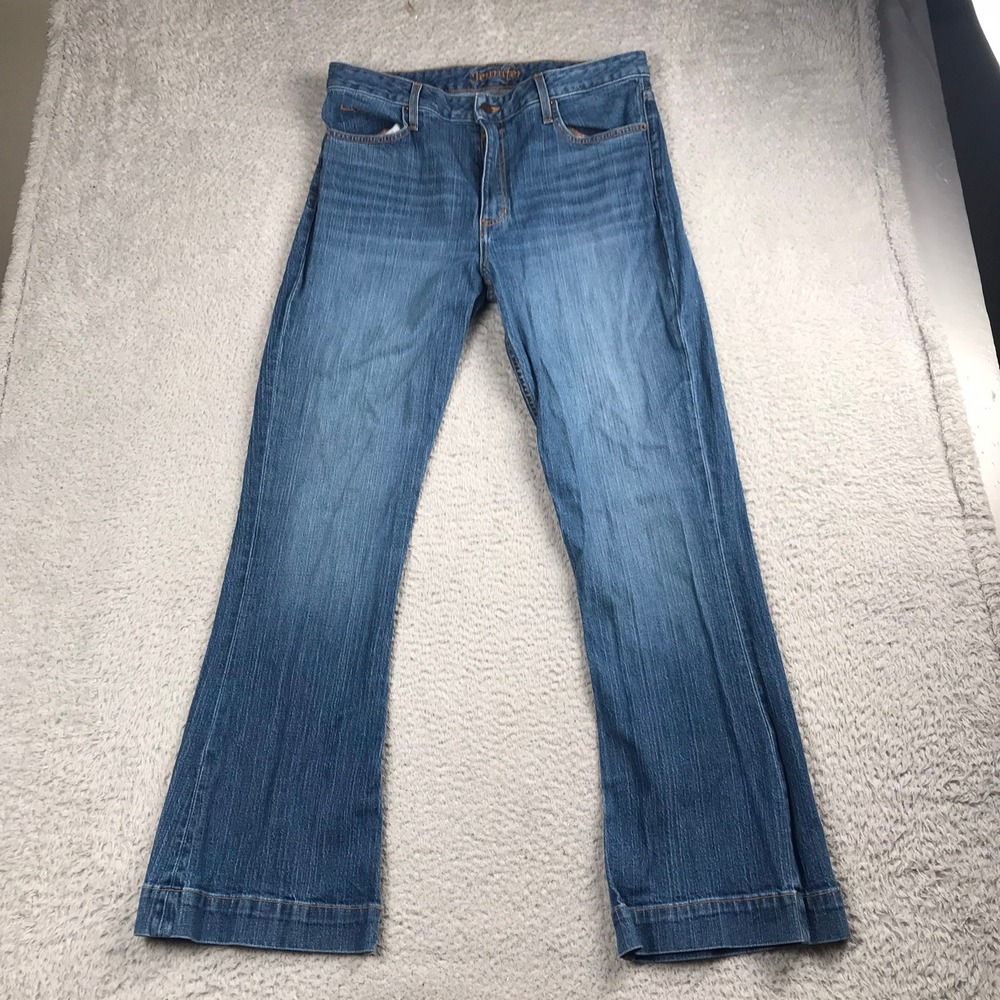 Kimes Ranch Jennifer Jeans Women 14 (35x32)Blue Flare Leg Western Denim USA Made
